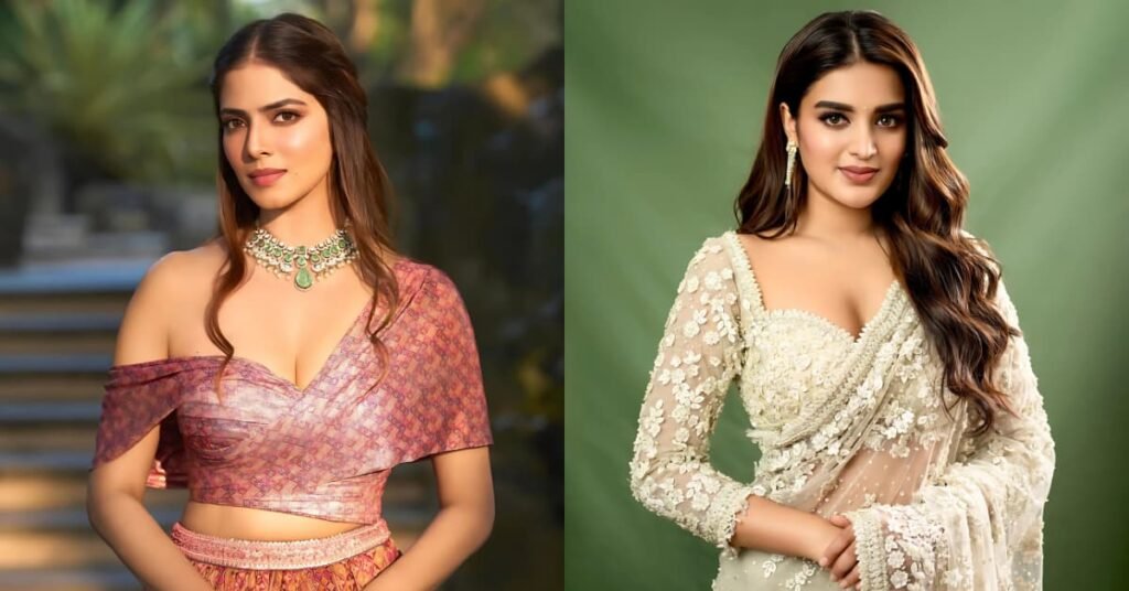 Malavika Mohanan and Nidhhi Agerwal The Raja Saab cast