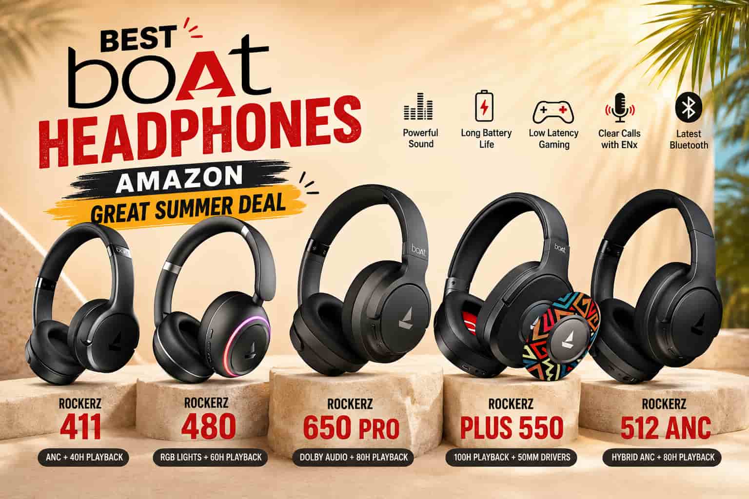 Top 5 Best boAt Bluetooth Headphones Under 3000