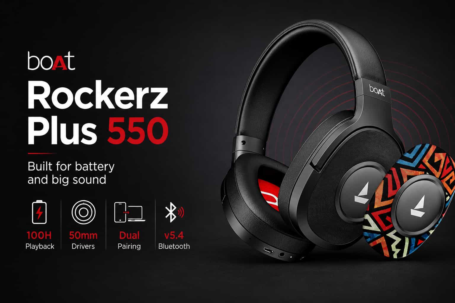 best Boat Rockerz Plus 550 headphones India