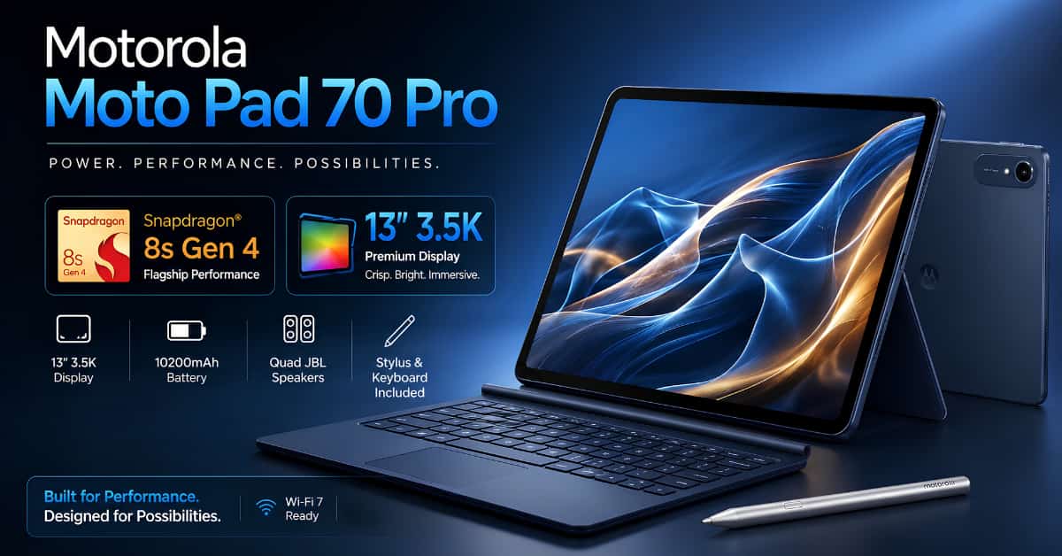 Motorola Moto Pad 70 Pro tablet